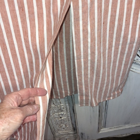 Leith Linen Blend True Wrap Covered Button Down MIDI Skirt Size 1X NWOT - Picture 4 of 10